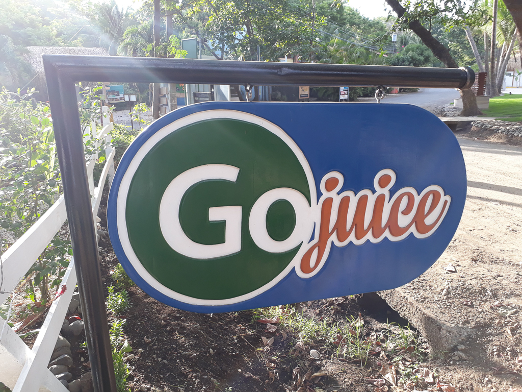 Go' juice skilt, Playa Giones