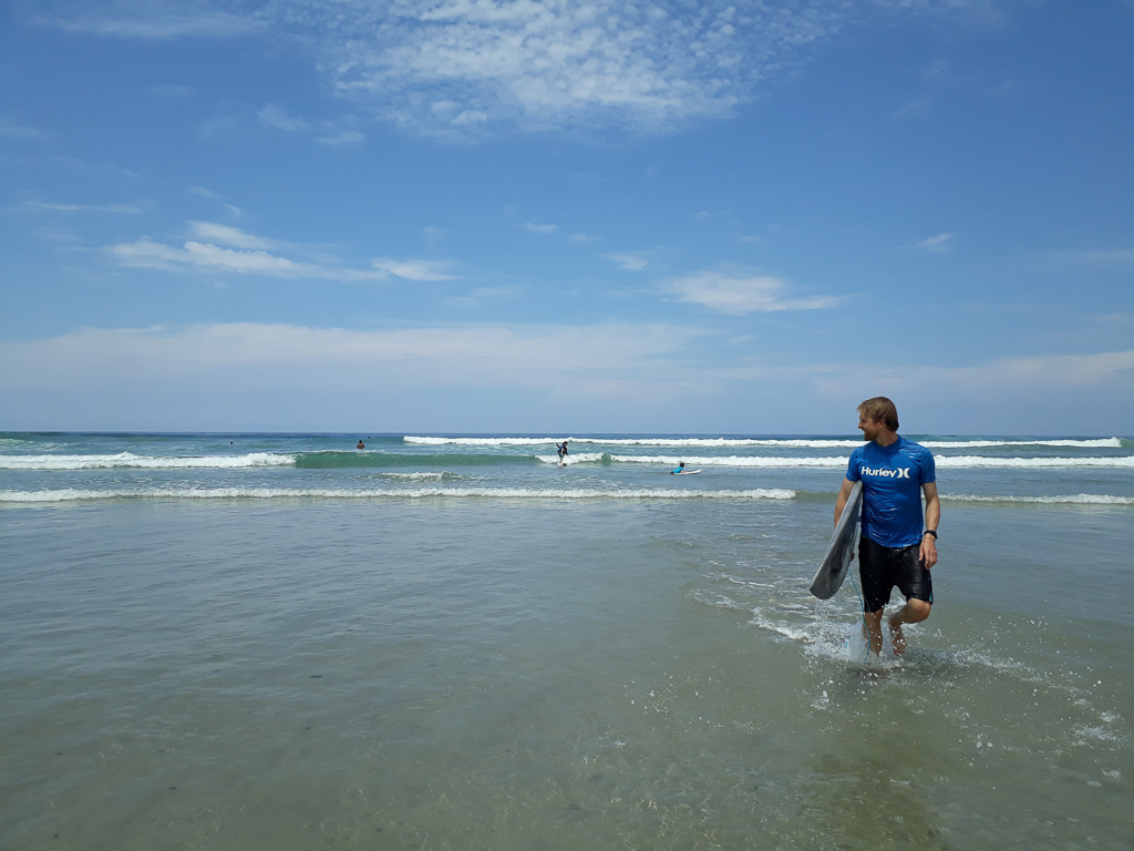 Alfred, Oskar og Rasmus på Playa Hermosa