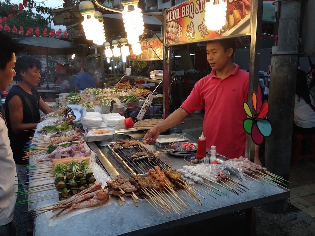 Bod med street-food i Kuala Lumpur