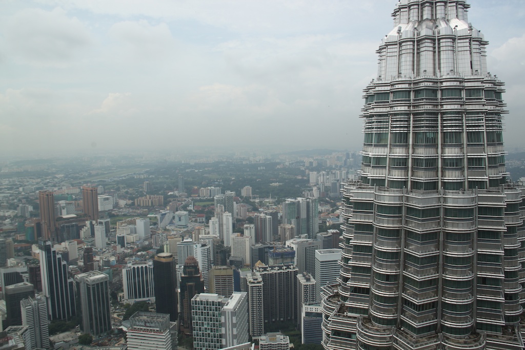 Udsigt fra toppen af Petronas Towers